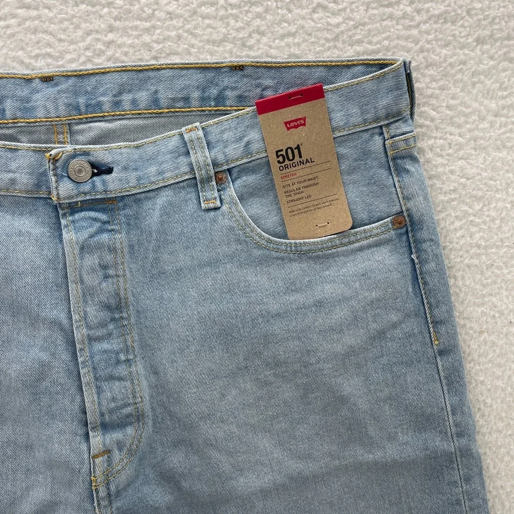 Levis 501 Jeans Mens 40x34 Blue Original Fit Straight Denim Casual 90s Cowboy